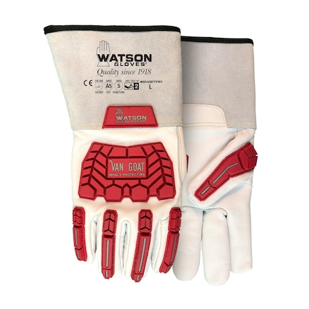 Watson Gloves Van Goat Ansi Cut A5 Goatskin Gauntlet W/ TPR-Xlarge PR 549TPR-X